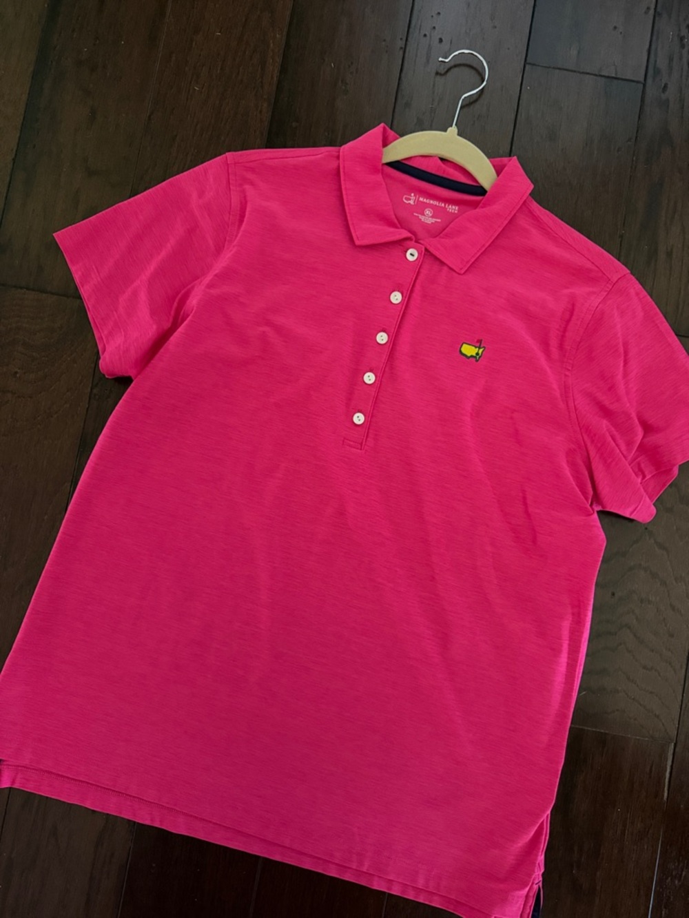 Women’s Hot Pink Polo with Chest Embroidery